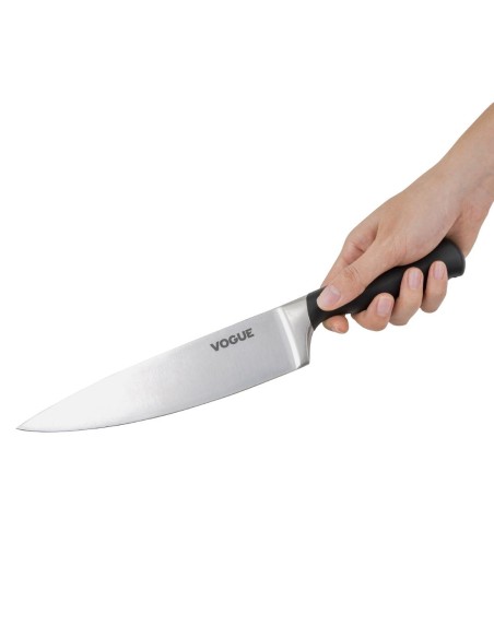 Couteau de chef Vogue Soft Grip 205mm - Inox carbone