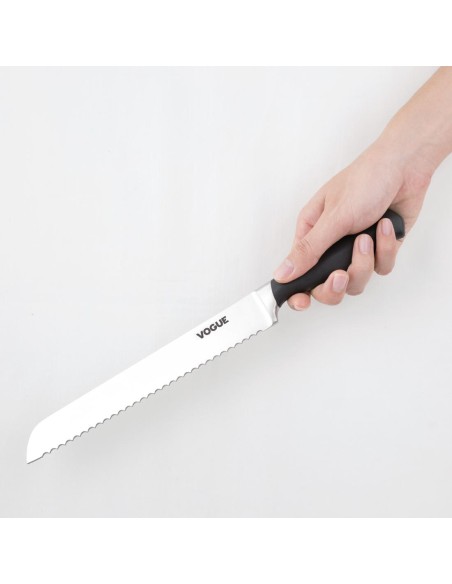 Couteau à pain Vogue Soft Grip 205mm - Noir