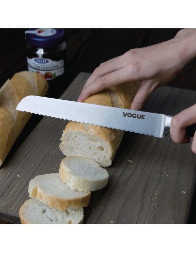 Couteau à pain Vogue Soft Grip 205mm - Noir