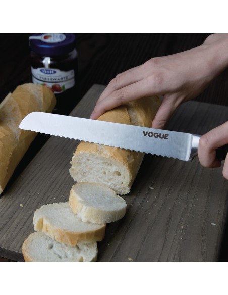 Couteau à pain Vogue Soft Grip 205mm - Noir