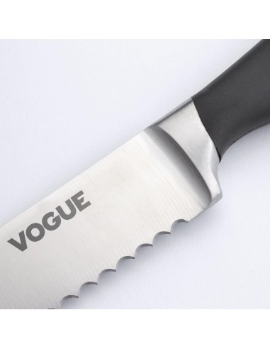 Couteau à pain Vogue Soft Grip 205mm - Noir