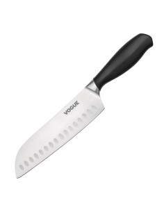 Couteau Santoku Vogue Soft Grip 180mm - 18 cm noir