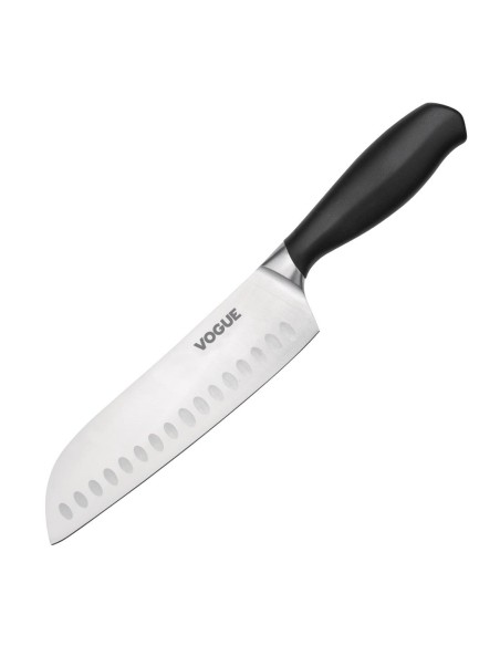 Couteau Santoku Vogue Soft Grip 180mm - 18 cm noir