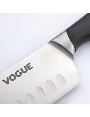 Couteau Santoku Vogue Soft Grip 180mm - 18 cm noir