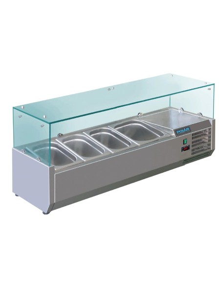 Saladette réfrigérée Polar Série G 3x GN 1/3 + 1x GN 1/2
