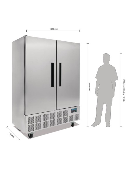 Armoire réfrigérée 2 portes 960L Polar Série G - 671L net