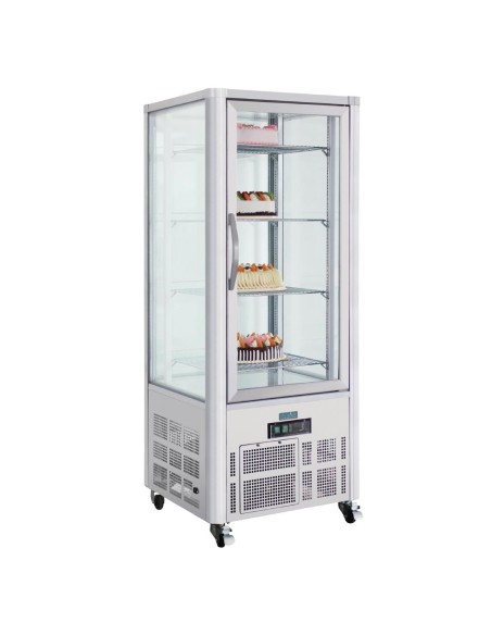 Vitrine à pâtisserie 400L Polar Série G - 400 L, inox
