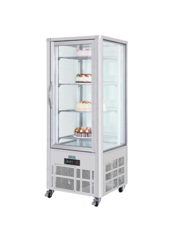 Vitrine à pâtisserie 400L Polar Série G - 400 L, inox