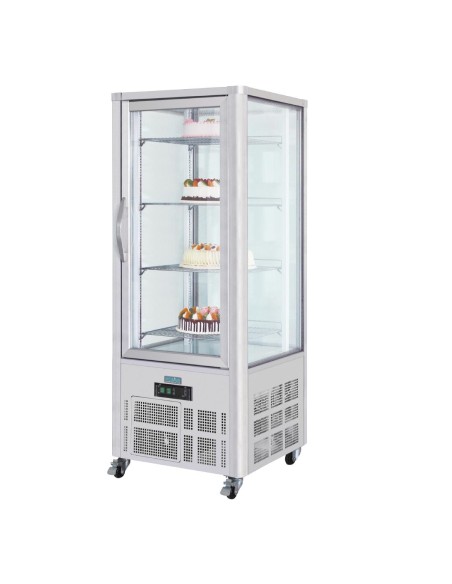 Vitrine à pâtisserie 400L Polar Série G - 400 L, inox