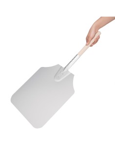 Pelle à pizza aluminium Vogue 30,5 x 35,5 cm - Manche bois 2