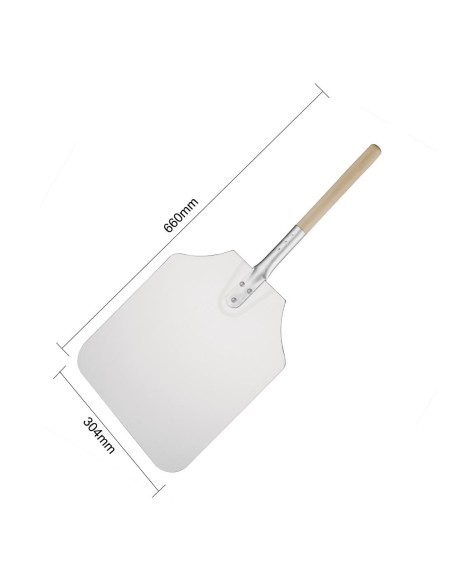 Pelle à pizza aluminium Vogue 30,5 x 35,5 cm - Manche bois