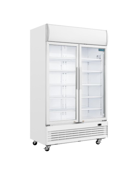Armoire réfrigérée 2 portes Polar Série G 950L - Blanc