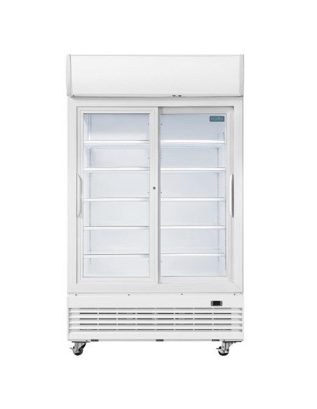 Armoire réfrigérée 2 portes Polar Série G 950L - Blanc