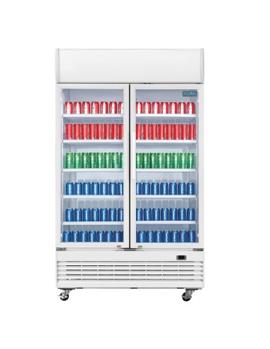Armoire réfrigérée 2 portes Polar Série G 950L - Blanc