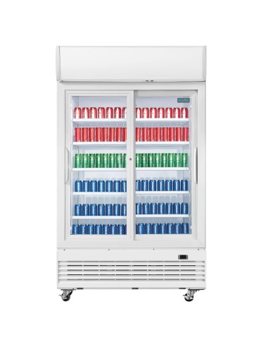 Armoire réfrigérée 2 portes Polar Série G 950L - Blanc