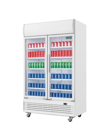 Armoire réfrigérée 2 portes Polar Série G 950L - Blanc