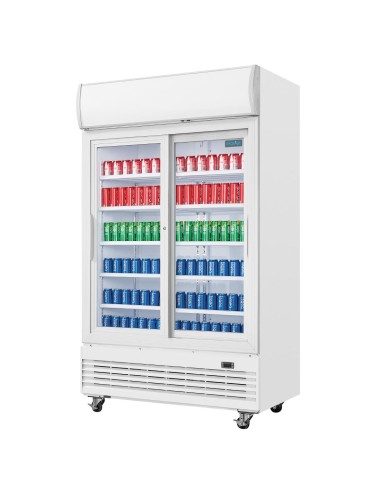 Armoire réfrigérée 2 portes Polar Série G 950L - Blanc