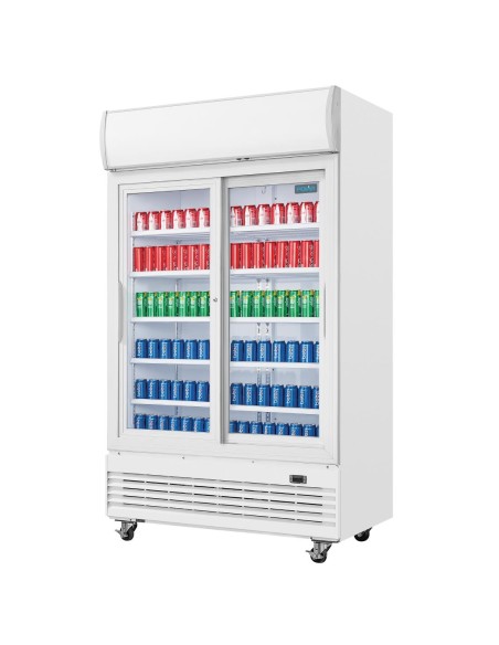 Armoire réfrigérée 2 portes Polar Série G 950L - Blanc