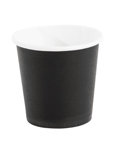 Gobelets espresso noirs 120ml - Fiesta Recyclable (lot de 50)