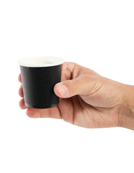 Gobelets espresso noirs 120ml - Fiesta Recyclable (lot de 50)