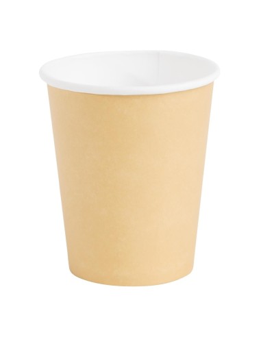 Gobelets jetables Fiesta Recyclable 225 ml marron - lot de 50