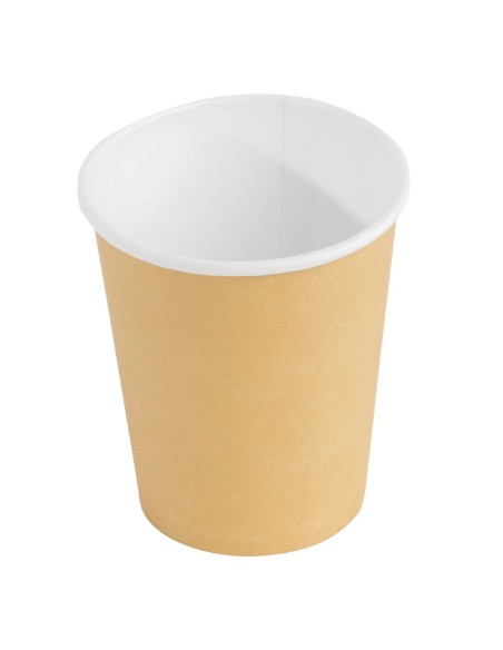 Gobelets jetables Fiesta Recyclable 225 ml marron - lot de 50
