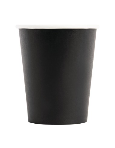 Gobelets chauds noirs 230 ml Fiesta Recyclable - Lot 1000