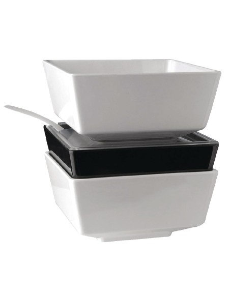 Ravier APS Float noir 190mm - Bol 1,5 L en mélamine