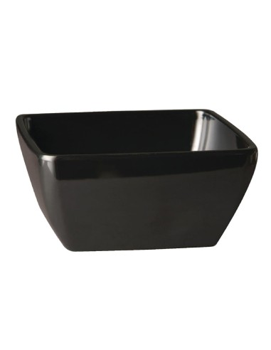 Bol carré en mélamine APS Pure noir 125 mm - 0,4 L