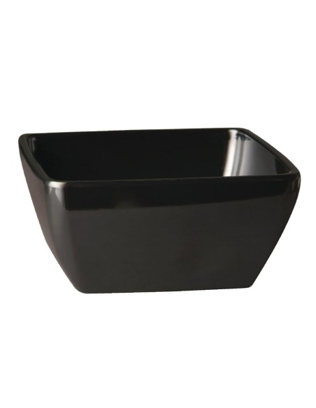 Bol carré en mélamine APS Pure noir 125 mm - 0,4 L