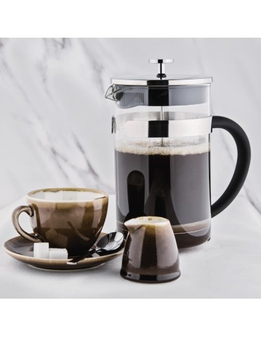 Cafetière à piston Olympia 12 tasses inox - 1,5 L