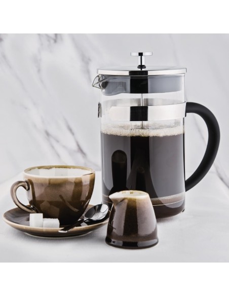 Cafetière à piston Olympia 12 tasses inox - 1,5 L