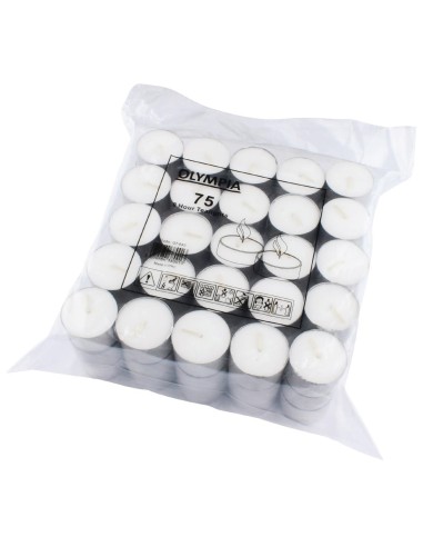 Bougies chauffe-plat 8h Olympia - Lot de 75