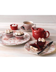 Assiettes plates Churchill Toile Cranberry 210mm - Lot de 6 2