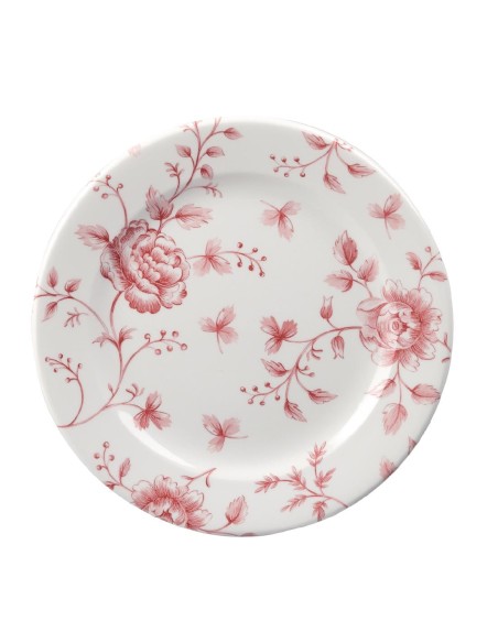 Assiettes Churchill Rose Chintz Cranberry 170 mm - Lot de 6