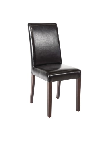 Chaises en simili cuir noir Bolero - lot de 2