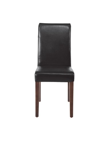 Chaises en simili cuir noir Bolero - lot de 2