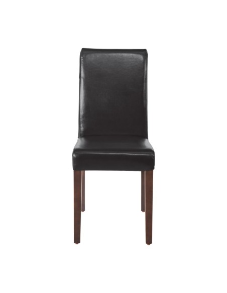 Chaises en simili cuir noir Bolero - lot de 2