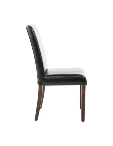 Chaises en simili cuir noir Bolero - lot de 2