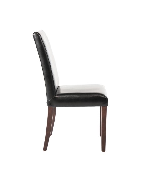 Chaises en simili cuir noir Bolero - lot de 2