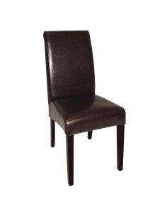 Chaises en simili cuir noir Bolero - lot de 2