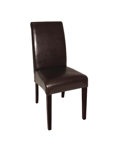 Chaises en simili cuir noir Bolero - lot de 2