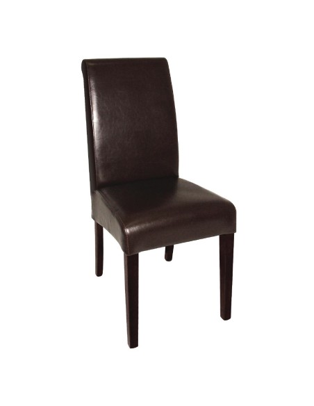 Chaises en simili cuir noir Bolero - lot de 2