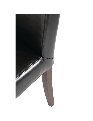Chaises en simili cuir noir Bolero - lot de 2