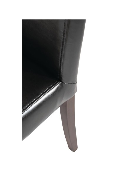 Chaises en simili cuir noir Bolero - lot de 2