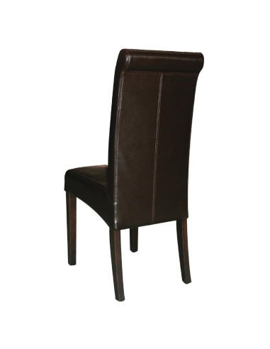 Chaises en simili cuir noir Bolero - lot de 2
