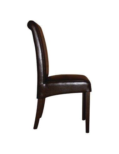 Chaises en simili cuir noir Bolero - lot de 2
