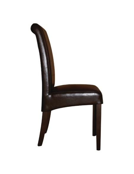 Chaises en simili cuir noir Bolero - lot de 2