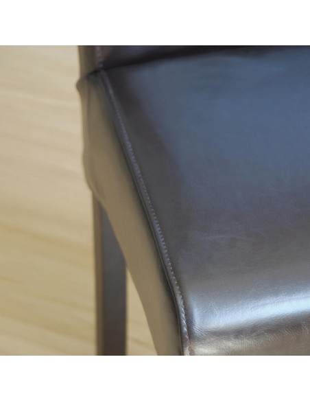 Chaises en simili cuir noir Bolero - lot de 2