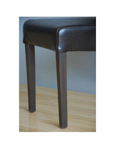 Chaises en simili cuir noir Bolero - lot de 2